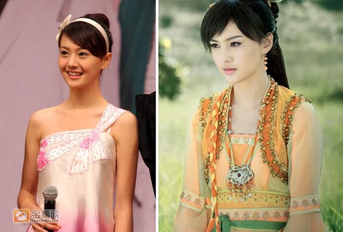 Актриса Чжэн Шуан до и после первой пластической операции